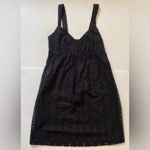 Vince Black Eyelet Dress 6